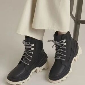 Sorel Black Brex Leather Waterproof Boots